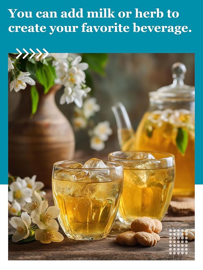 HYNTMYT Decaffeinated Jasmine Green Tea Bags, CO₂ Decaf Green Tea Scented with Jasmine Flower, Natural Floral Aroma, Fragrant, 120 Count