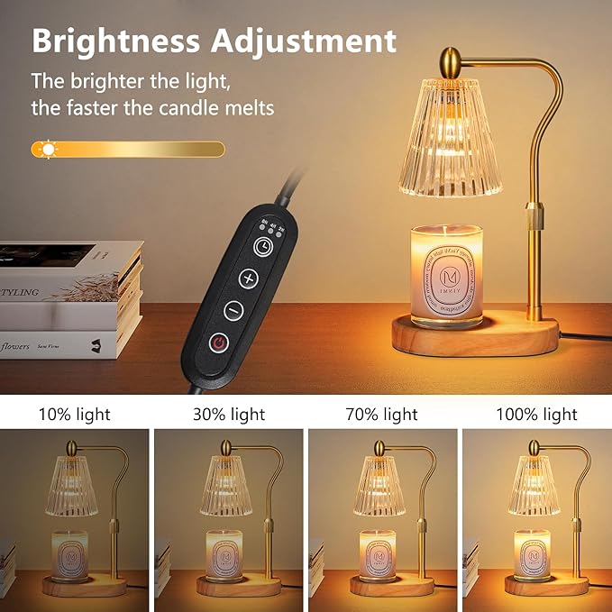 Candle Warmer Lamp with Timer and Dimmer Adjustable Height for Home Room Decor, Brithday Gifts for Women, Candle Warmer for Scented Jar Candles Mother's Day Gifts