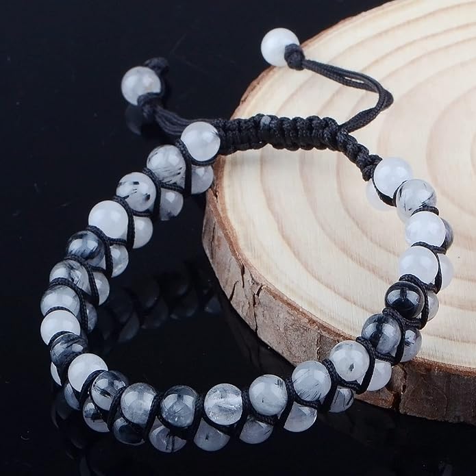 MASSIVE BEADS Double Layer Natural Chakra Healing Power Crystals Macrame Bracelet Yoga Stone Beads Gemstone Meditation Relax Anxiety Bangle for Unisex Women Men