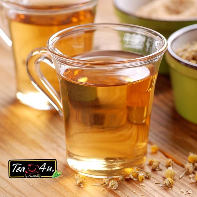 Tea4U Herbal Infusion Chamomile Tea Bags - Authentic & Fresh Flavor, Ideal Hydration & Refreshing Herbal Blend - Caffeine Free, Soothing Brew - 25 Count (Chamomile)