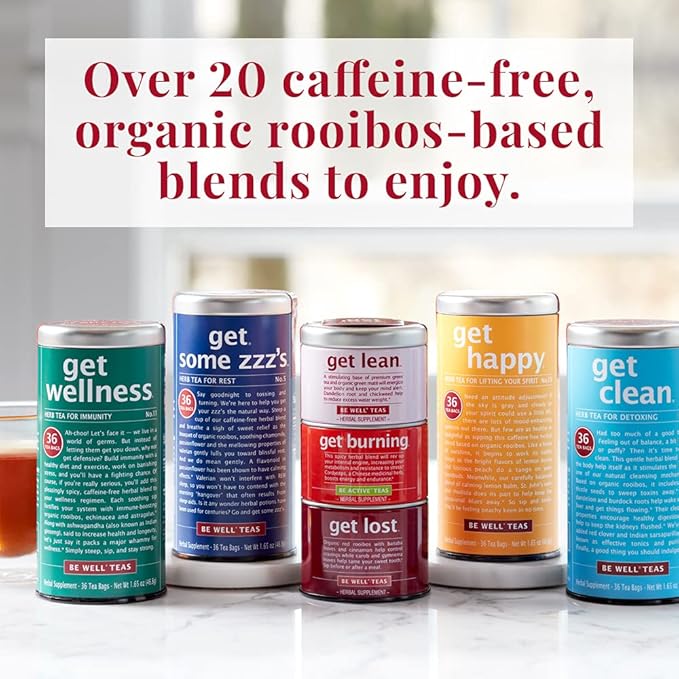 The Republic of Tea Be Well Teas No. 14, Get Relaxed Herbal Tea For Relieving Stress, Refill Pack of 250 Tea Bags