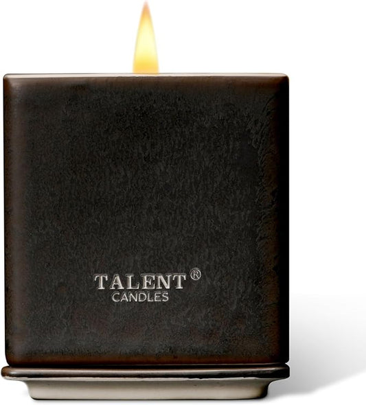 Candles for Home Scented, Modern Rustic Ceramic Candle Jar, Soy Candles Non Toxic in Elegant Ceramic Jar, Coconut & Beach Blossom