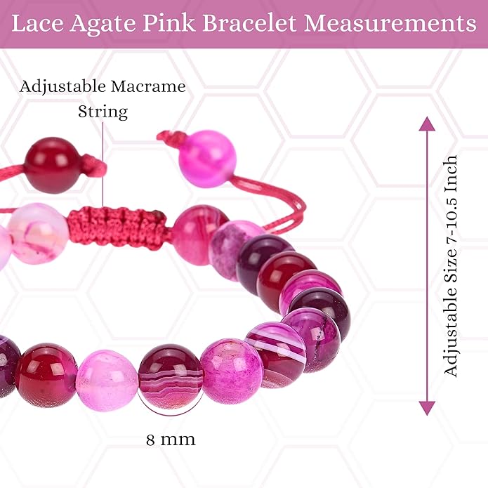 Energy Protection Crystal Handmade Adjustable Bead Bracelet Perfect for Men, Women’s Gift - Gemstone Healing Stretch Bracelet Pulsera Para Hombre Mujer Stocking Stuffer