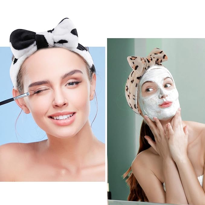 WHAVEL 6 Pack Spa Headband Makeup Headband Face Wash Headbands Make Up Hair Band Skincare Headbands Shower Head Wraps for Washing Face