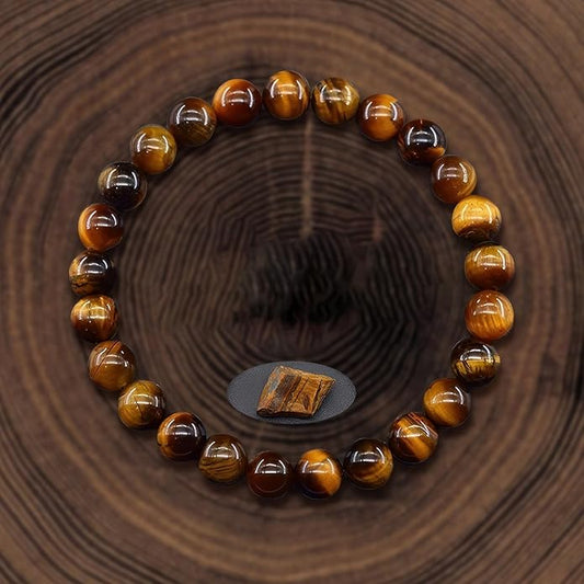 Healing Crystal Bracelet for Women & Men, 8mm Natural Stone Beaded Stretch Bracelet, Yoga Meditation Jewelry Gift for Her/Him, Round Gemstone Energy Bracelet with Healing Properties-03