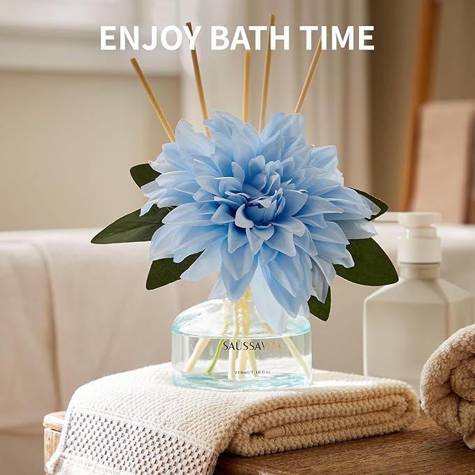 Reed Diffusers Set The Forest of Citrus Scent, Bathroom Floral Scent Diffuser, Reed Diffuser for 120 Days, Bathroom Diffuser with 7 Sticks, Office Desk Accessories, Bedroom Decor