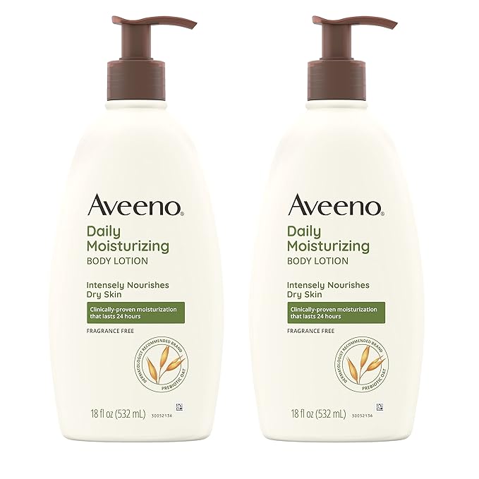 Aveeno Active Naturals Daily Moisturizing Lotion, 18-Ounce Pump (Pack of 2)