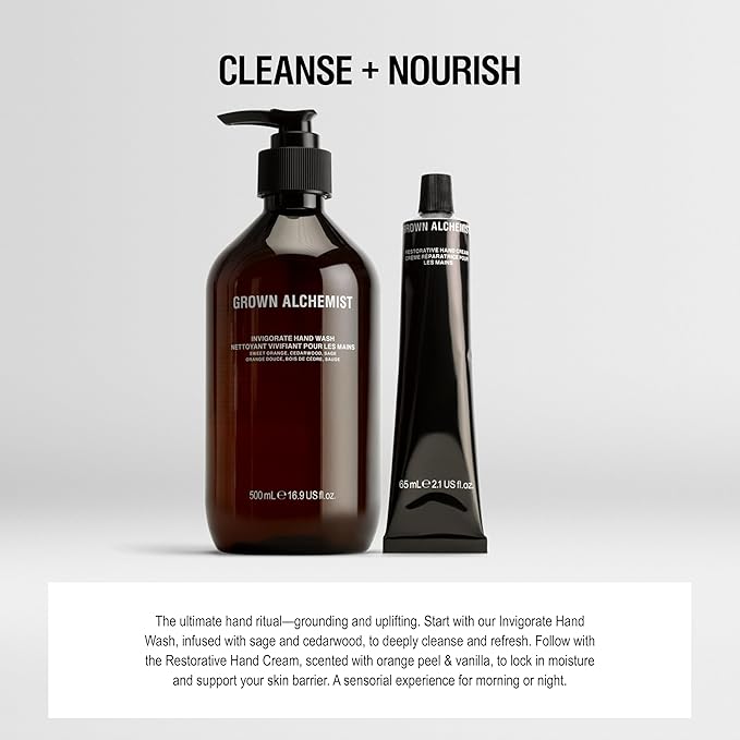 Grown Alchemist Restorative Hand Cream. Vanilla and Orange Peel. Non-Greasy Moisturizer to Nourish and Soften Hands (65ml).