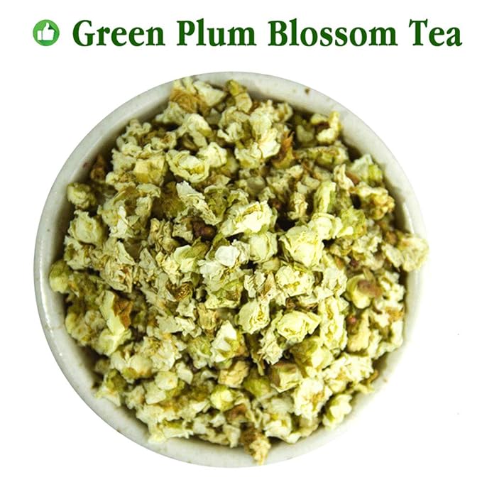 Plant Gift White Plum Blossom Tea Dried Flower Tea, Plum Green Tea Loose Health Tea Herbal Green Plum Bossom Tea 35g