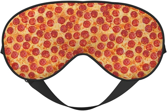 Pizza Pepperoni Sleeping Eye Mask Eye Mask for Sleeping Soft Comfort Eye Shade Blackout Eye Cover for Deep Rest Travel Nap Meditation