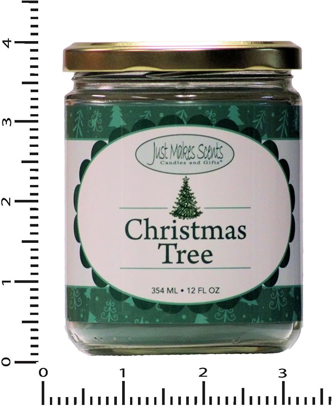 Christmas Tree Scented Blended Soy Candle (12 oz) by Just Makes Scents