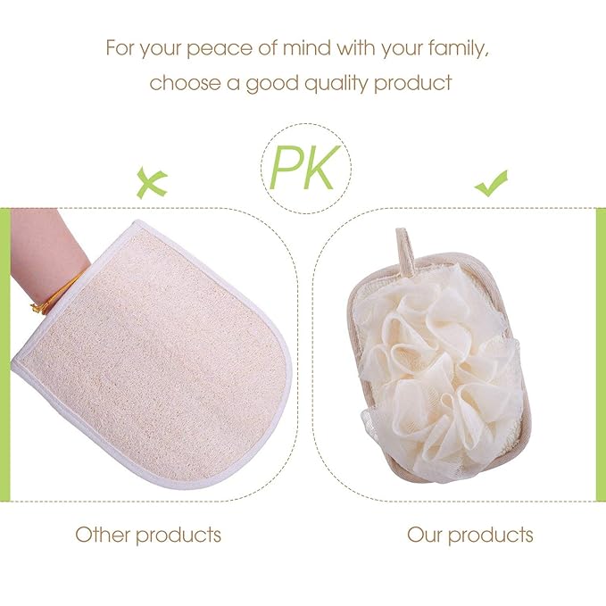 Bath Loofah Sponge Shower Clean Skin Gentle Sensitive Soft (2 Pack)