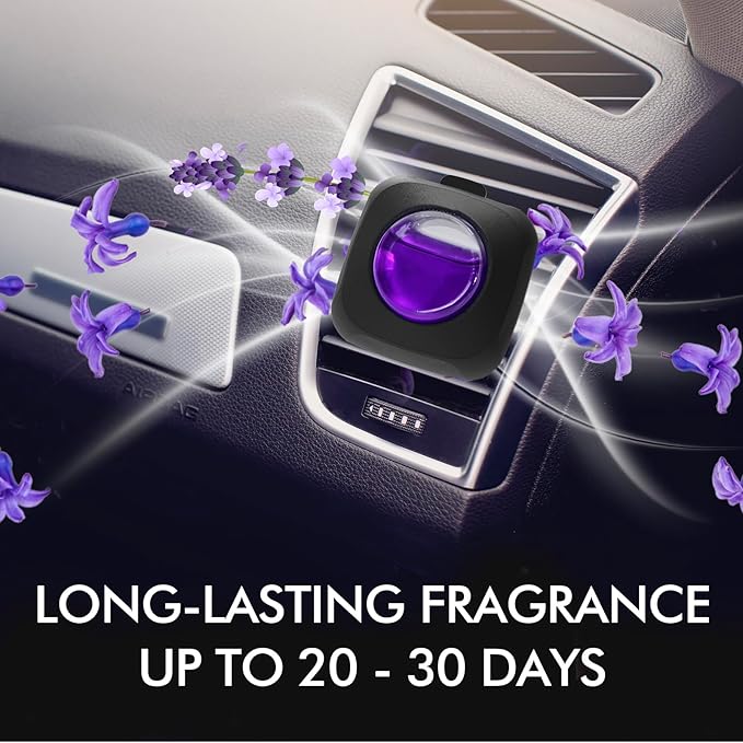 Car Air Fresheners, 6 Pack, Lavender Embrace, Car Fresheners Vent Clips, Long Lasting Air Freshener for Car, Refresher for Men Women