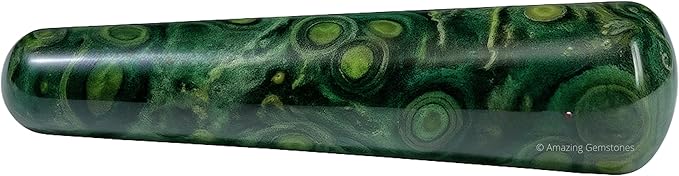 Amazing Gemstone Kambaba Jasper Crystal Wand Massage Stick - Pelvic Wand Gua Sha for Adults - Crystals and Healing Stones Massage Wands for Adults Gifts (Smooth)