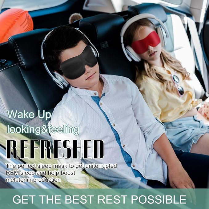 8 Pcs Sleep Eye Mask 3D Contoured Eye Mask Blackout Eye Covers for Sleeping with Adjustable Strap Block Out Light Night Blindfolds Soft Comfy Eye Shade for Women Men(Medium,Classic Colors)