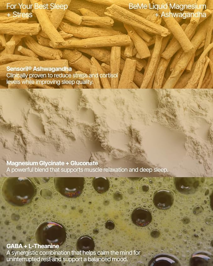 BeMe BeZen Sleep Aid Supplement Natural Without Melatonin - 2X Absorption Than Pills - Sleep aids for Adults with Magnesium, Ashwagandha, Chamomile, L-Theanine & GABA - Delicious Pineapple