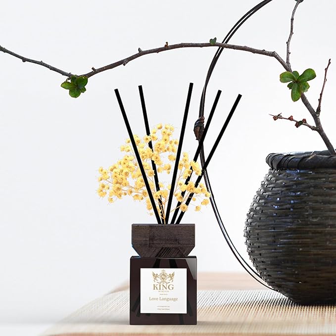 Reed Diffuser (120ml) Love Language Reed Diffuser Set,Reed Diffuser & Oil Diffuser Sticks with Flower, Aromatherapy, Home & Kitchen Décor,Fragrance and Gifts