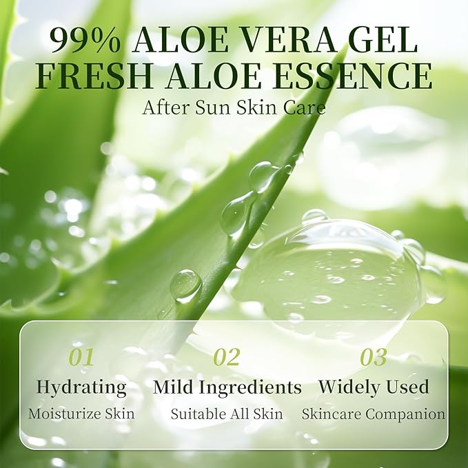 200 Pack Bulk Aloe Vera Gel, 99% Pure Aloe Vera Gel for Face, Hair, Sunburn Relief, Moisturizing Aloe Gel for After Sun Skin Care Relief, Portable Travel Size Aloe Gel Suitable for All Skin Types