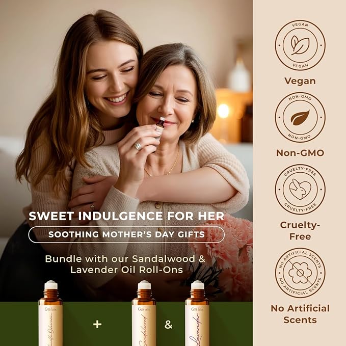 Gya Labs Vanilla Oleoresin Essential Oil Roll On - 0.34 Fl Oz - Travel Size Roller for Camping, Skin, Aromatherapy Relief, Convenience