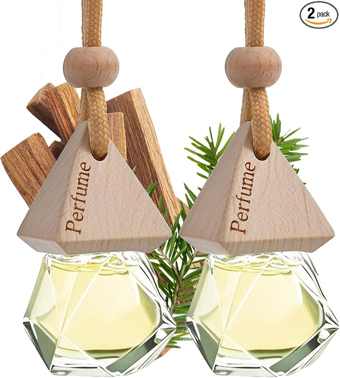 Car Air Freshener Hanging Diffuser – Long-Lasting Essential Oil Scent (Up to 60 Days) – Non-Toxic & Eco-Friendly – 2-Pack Auto Fresheners Made in USA