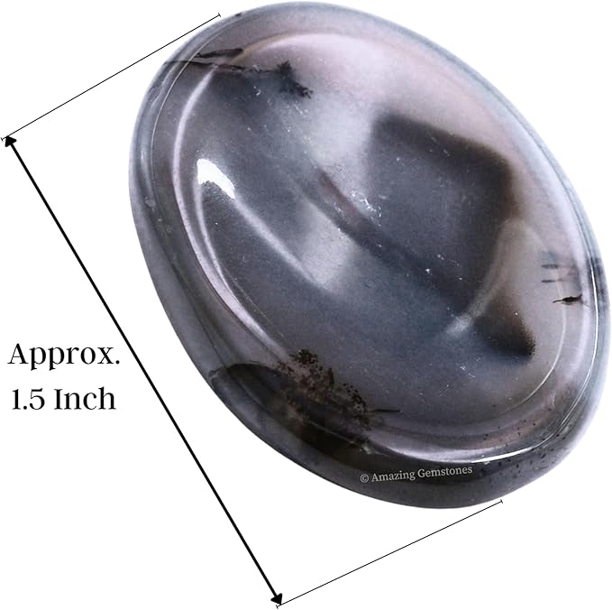 Amazing Gemstone Dendrite Agate Worry Stone Crystals and Healing Stones - Worry Stones for Stress Relief Gifts - Piedra Crystal Fidget for Meditation - Unique Stocking Stuffers and Birthday Gifts