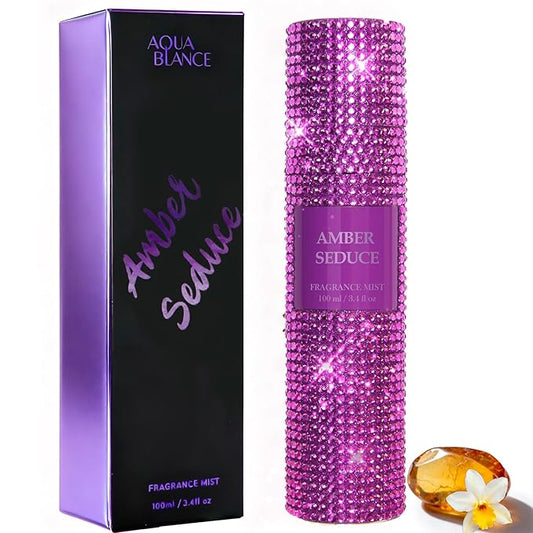 Body Spray for Women, Amber Seduce, Diamond embellished Fragrance Mist, 3.4 fl oz