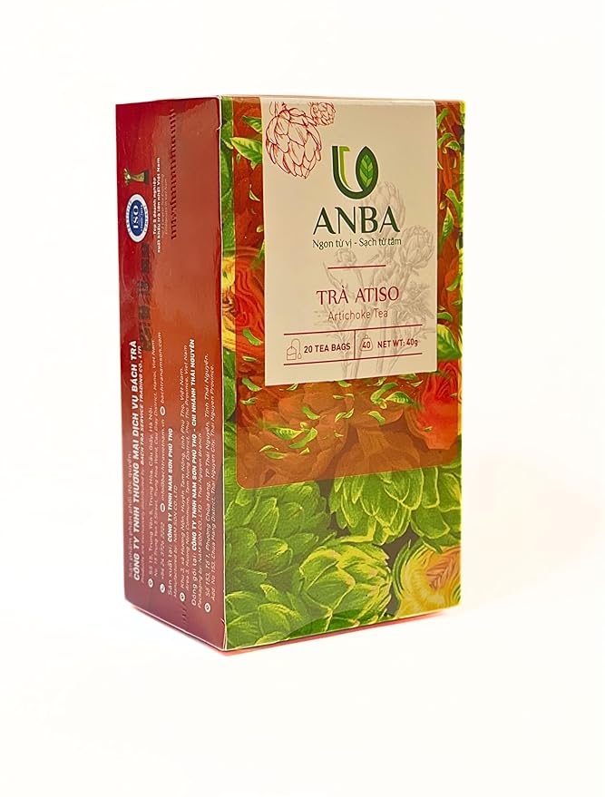 ANBA Artichoke Tea Bags 20 Count | Naturally Caffeine-Free | Pure & Handpicked Herbal Infusion | No Sugar Added | Refreshing Floral Taste| ISO HACCP Certified