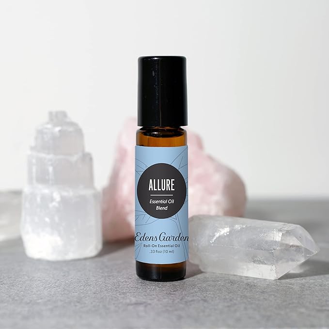 Edens Garden Allure Essential Oil Roll-On Blend- 100% Pure Premium Grade, Natural, Therapeutic, Aromatherapy, Kid & Skin Safe, The Best for Gifts, Relaxation, Tension Pre-Diluted 10 ml (.33 fl oz)