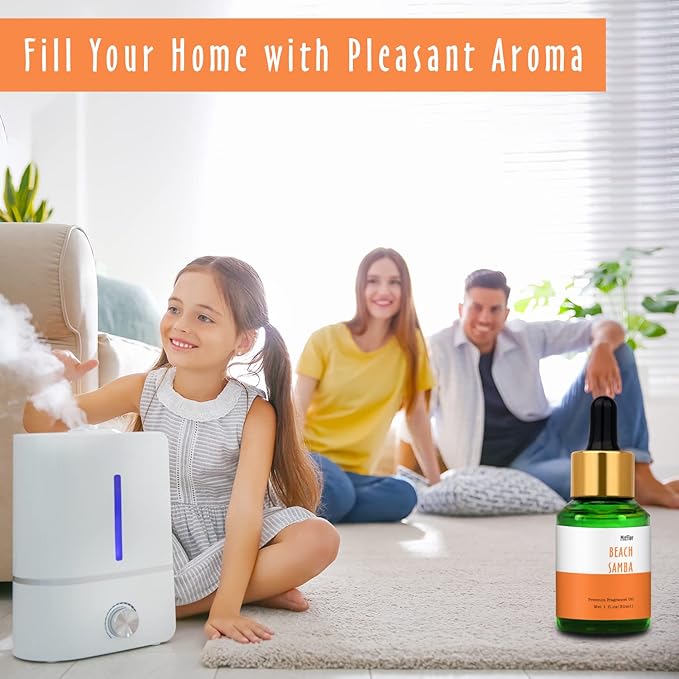 Beach Samba Fragrance Oil, MitFlor 30ml Single Scented Oil, Large Size Premium Grade Fragrance Oil for Soap & Candle Making, Summer Essential Oils for Diffusers for Home