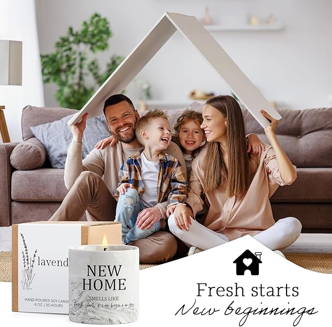 Housewarming Gifts New Home Candle for New Homeowners First Apartment Gifts New House Gift House Warming Candle for Women Men Best Friends Lavender Candles
