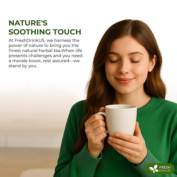 FreshDrinkUS, Premium 30 Tea Bags Glucose Functional Tea – Herbal Blend with Gymnema, Cinnamon, Bitter Melon, Tulsi & More –– Caffeine-Free. Sugar-Free. Gluten-Free. Vegan