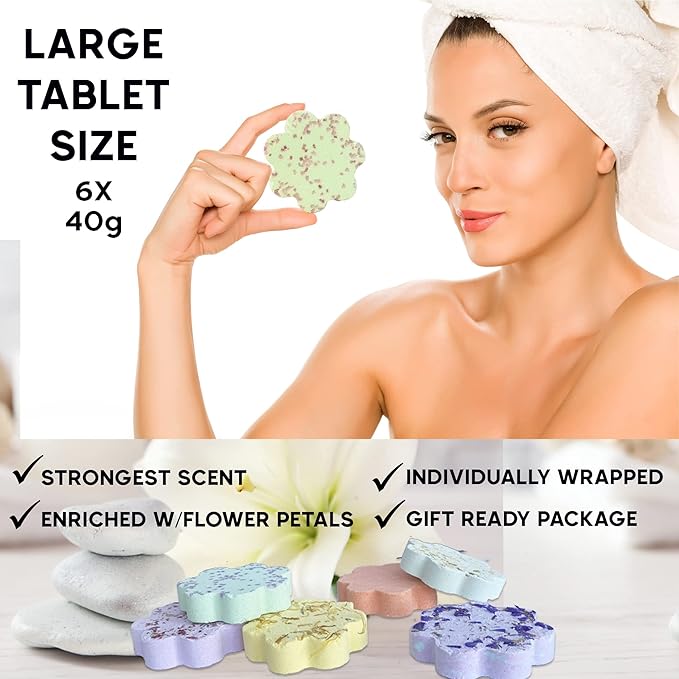 Shower Bombs Aromatherapy - Shower Steamers Vapor Tablets with Natural Essential Oils. Spa Shower, Shower Bath Bombs, Shower Melts for Women, Selfcare Gift for her, Birthday Gift for Women