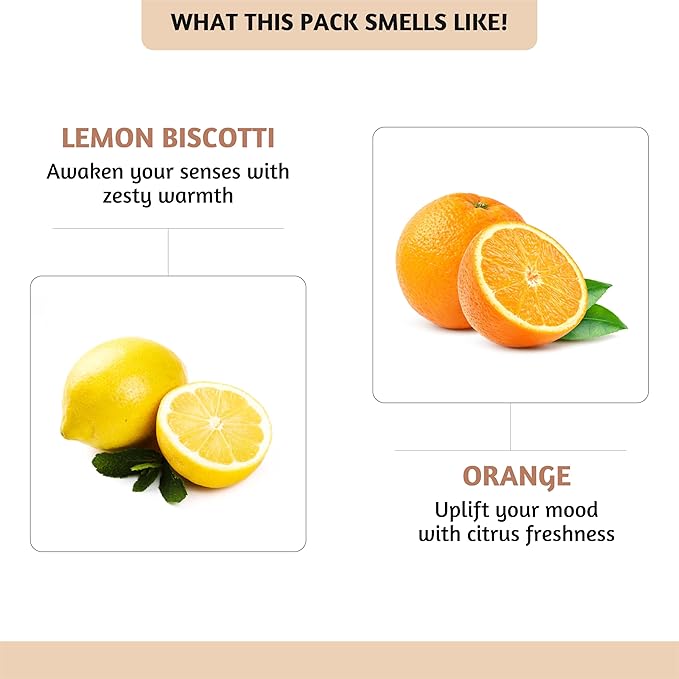 Folkulture Essential Oil for Diffuser Oil | Essential Oils Set of 2 Fragrances | Diffuser Scents for Home | Diffuser Essentials, Fragrance | Lemon Biscotti & Orange