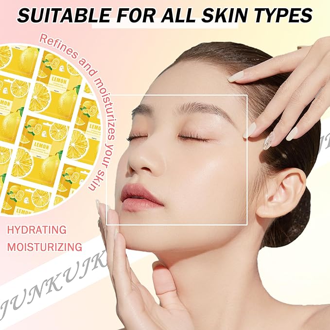 10PCS Hydrating Facial Sheet Mask,Moisturizing Face Masks Skincare Gift Set,Long Lasting Face Mask Skin Care & Facial Mask Kit for All Skin Types 07