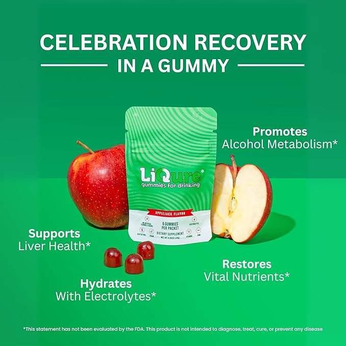 Gummies for Drinking, Feel Better After A Night Out, DHM, Milk Thistle, B Vitamins, Electrolytes, Plant-Based, 72 Gummies (24 Servings) - Post-Celebration Wellness