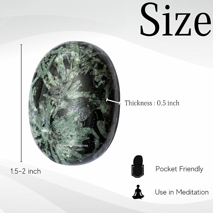 Amazing Gemstone Flower Stone Crystals and Healing Stones - Large Palm Stone Crystals Piedra - Crystal for Good Luck,Balanced Positive Energy,Meditation - Unique Stocking Stuffers and Birthday Gifts