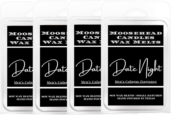 Date Night Wax Melts 4 Pack – Armani Cologne Scented Wax Melts, Long-Lasting Soy Wax for Home and Office, Luxurious and Romantic Masculine Fragrance