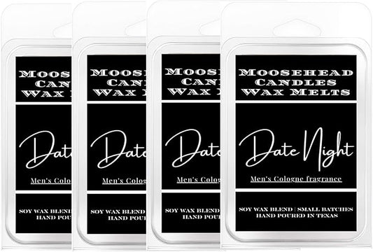 Date Night Wax Melts 4 Pack – Armani Cologne Scented Wax Melts, Long-Lasting Soy Wax for Home and Office, Luxurious and Romantic Masculine Fragrance