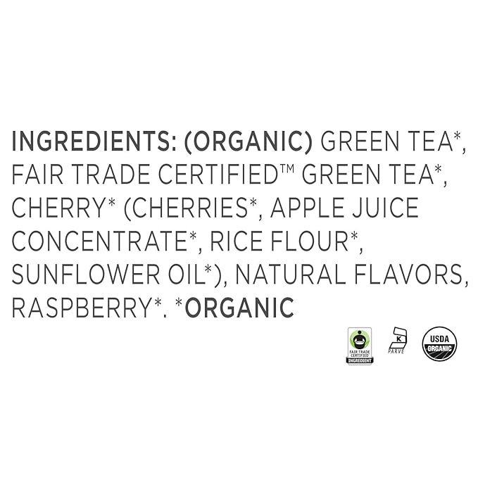 Tea Forte Cherry Marzipan Premium Organic Loose Leaf Caffeinated Green Tea Blend Canister, Makes 35-50 Cups