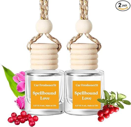 Car Air Freshener Hanging,Cute Air Diffuser for Car, Long Lasting Car Air Fresheners, Car Fresheners for Women, Made in USA (2 Pack)