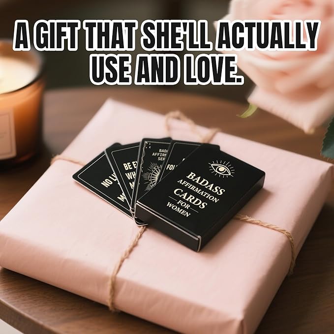 52 Positive Badass Affirmation Cards for Daily Inspiration and Mindfulness – Self Care Motivation Deck, Perfect Inspirational Gift for Women & Coworks