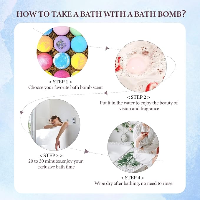 Dry Skin Moisturizer Bath Bombs Gift Set 12, with Relaxing Scents Made from Essential Oils for Bubble and Spa Bath, Handmade Christmas Gifts for Her/Him, Wife, Girlfriend
