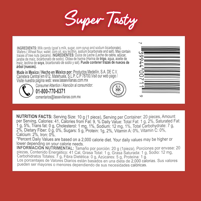 Las Sevillanas Obleas con Dulce de Leche – Mini Caramel Wafer Cookies (Dulces Mexicanos) – Traditional Mexican Candy – Authentic Mexican Snack – Milk Caramel Filled Wafers- 20 Pieces 7.05 oz/200 g (Pack of 3)