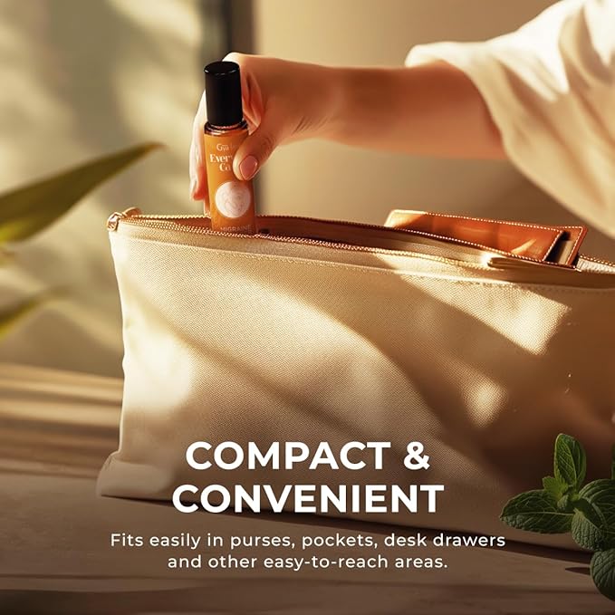 Gya Labs Migraine Manager Essential Oil Roll On - 0.34 Fl Oz - Travel Size Roller for Camping, Skin, Aromatherapy Relief, Convenience