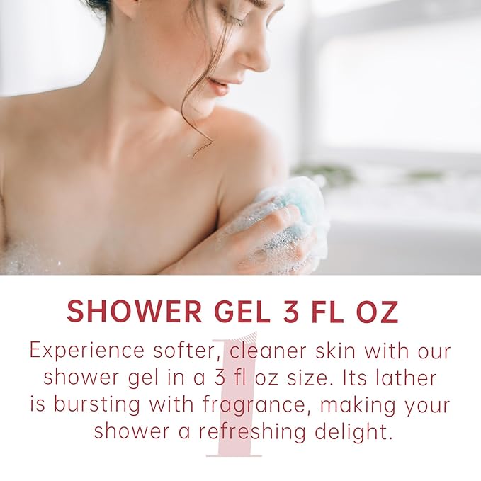 Cherry Blossom Spa Gift Set, Bath and Body Care Collection,3-Piece Travel Set with Shower Gel, Lotion, Body Mist