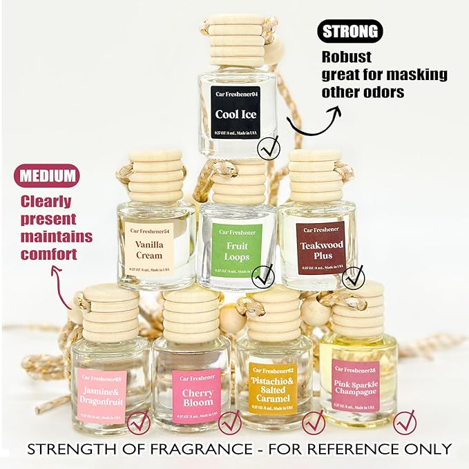 Car Air Freshener Hanging,Cute Air Diffuser for Car, Long Lasting Car Air Fresheners, Car Fresheners for Women, Made in USA (2 Pack)