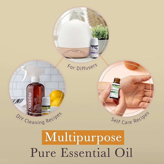 Pranarom - Uplift Diffusion Essential Oil Set (3-Pack of 5ml) - 100% Pure Natural Therapeutic Grade Essential Oil | USDA and ECOCERT Certified Organic