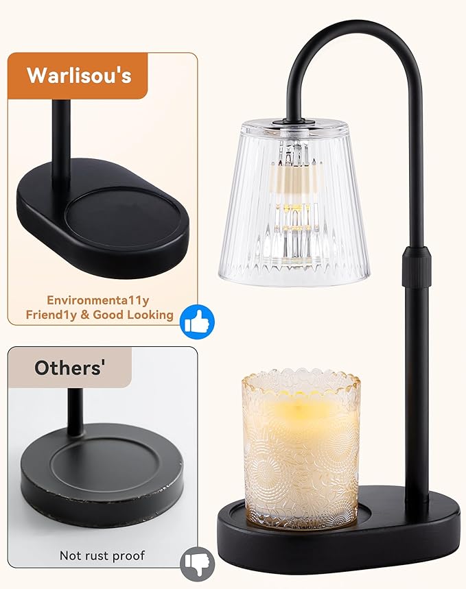 Candle Warmer Lamp with Timer Dimmable - Birthday Gifts for Women Mom House Warming New Home Decor Wax Melt Warmer for Jar Candles