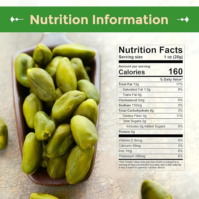 Sincerely Nuts Pistachios Roasted and Unsalted Kernels No Shell, No Salt Healthy Snacks for Kids and Adults Shelled Convenient Snack Low Sodium, Vegan, Kosher Gluten Free, 2 LB bag
