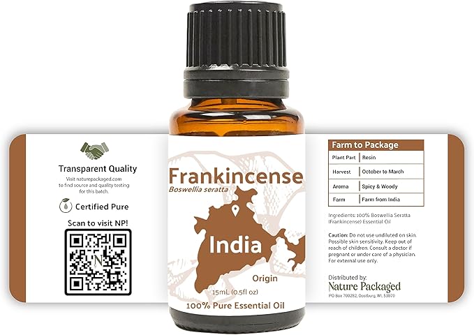 Frankincense Essential Oil - Direct from Madhya Pradesh, India - Pure Essential Oil for Diffusers and Aromatherapy | 100% Pure Therapeutic Grade Natural Aceite de Incienso (2lbs)